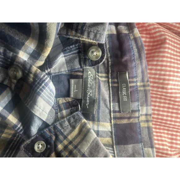 Lot Of 3 Mens Button-Down Dress Shirts Size Large, Assorted Patterns - Picture 4 of 7